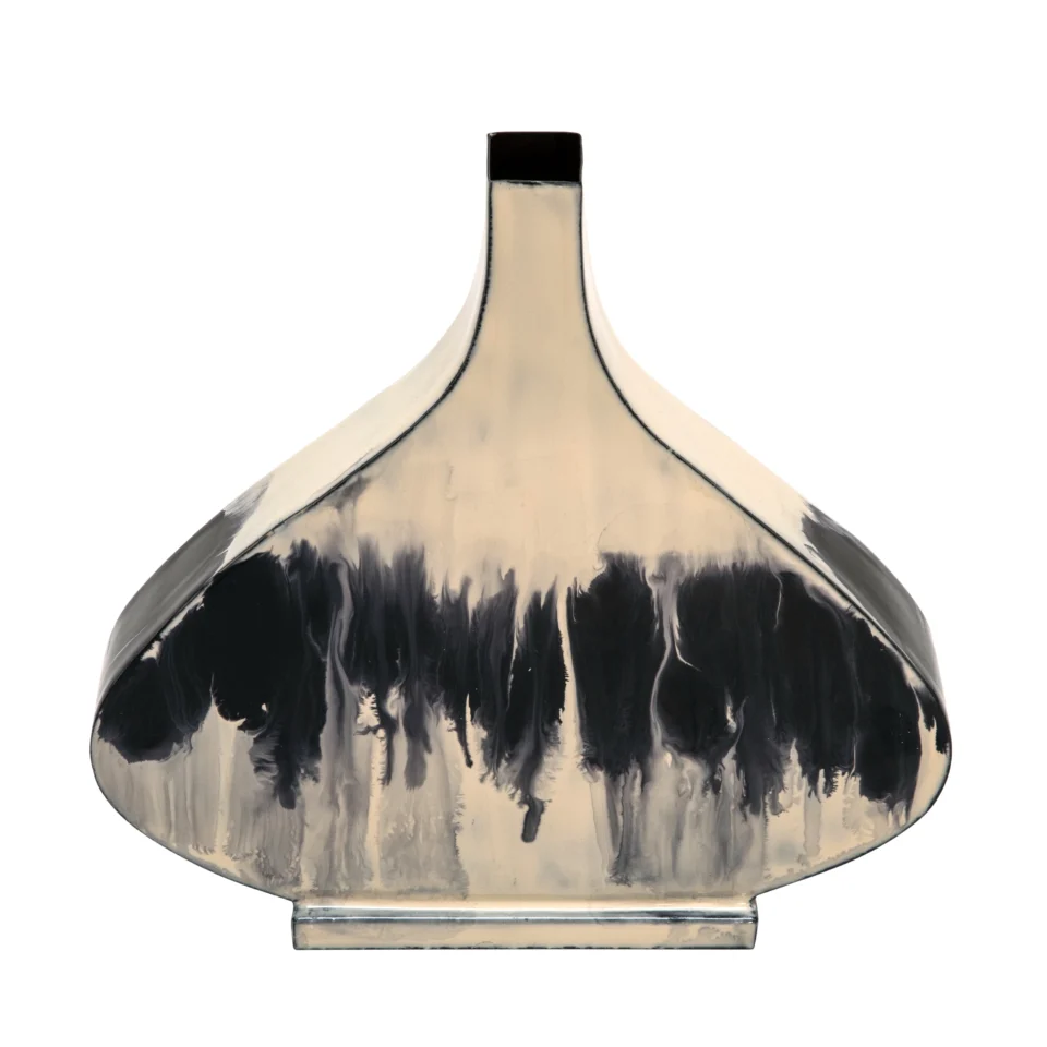 Metal Teardrop Vase Short