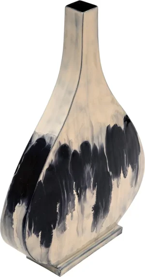 Metal teardrop vase tall