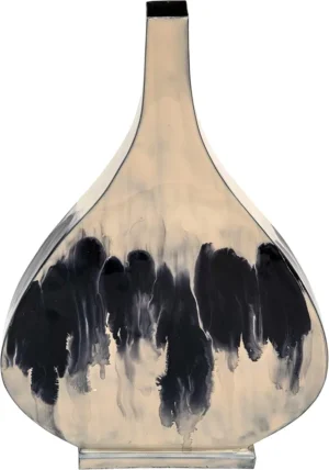 Metal teardrop vase tall