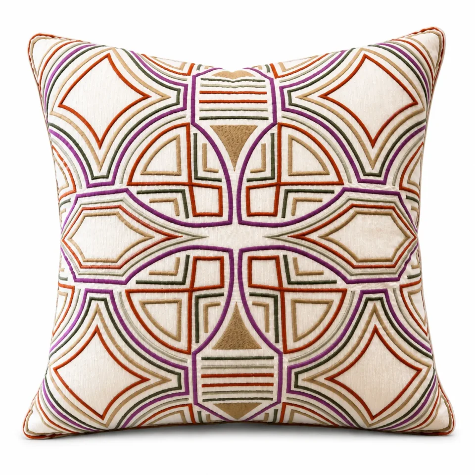 Simetric Patterned Cushion