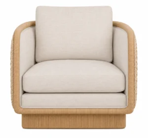 Coastal Braided Swivel Lounge Chair