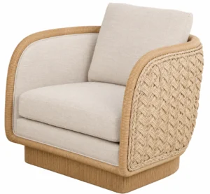 Coastal Braided Swivel Lounge Chair