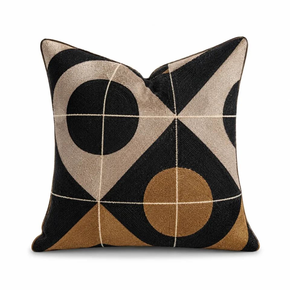 Circle Marquetry Cushion