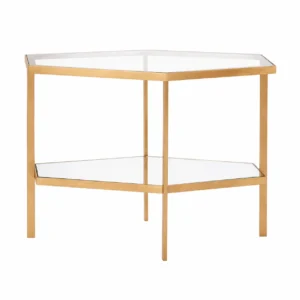 Hexagon Table-Gold Leaf Low