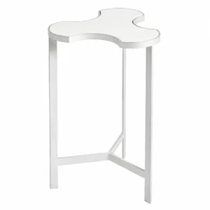 Link Bunching Table-Silver with White Marble Top