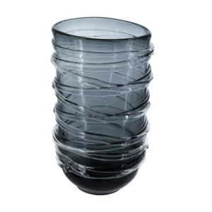 Smoky Finish Glass Vase (1)