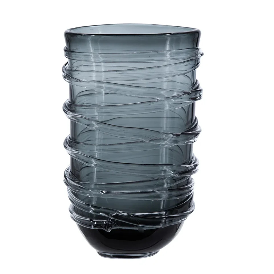Smoky Finish Glass vase