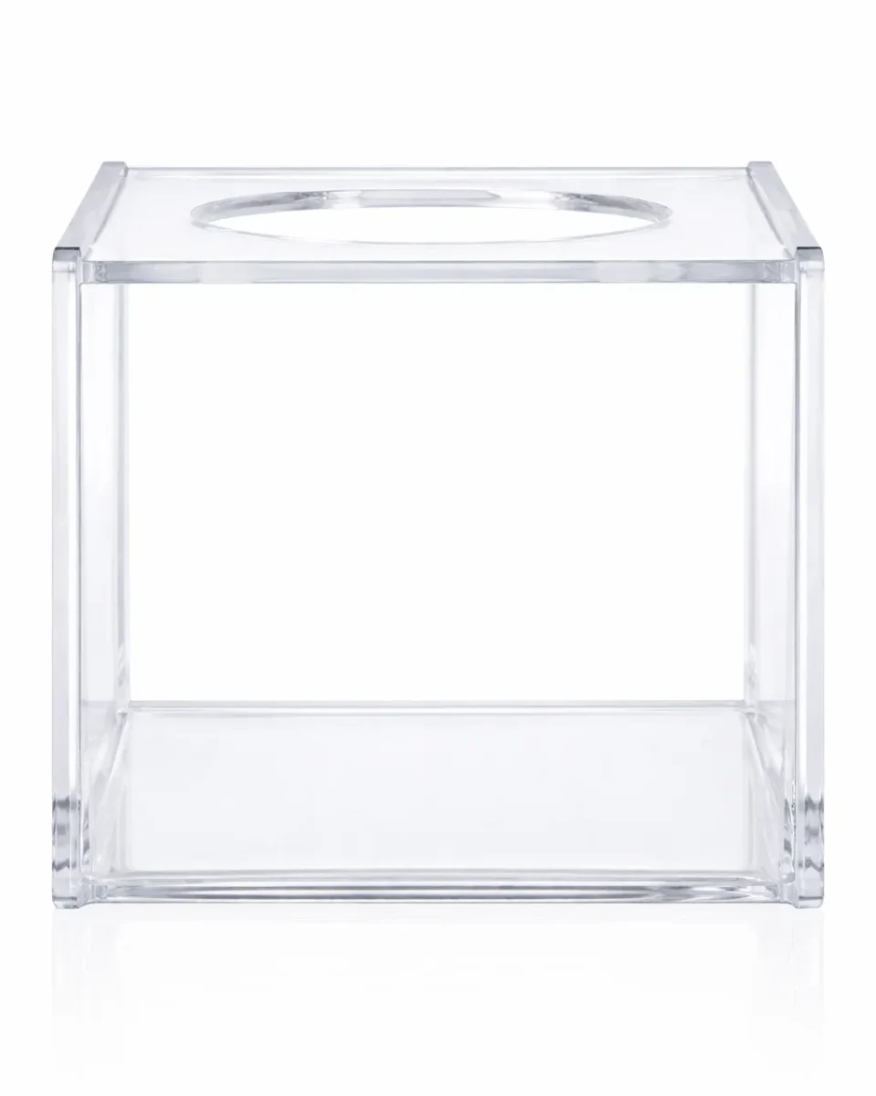 Acrylic square tissue box