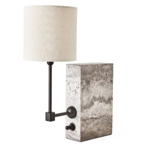 On a Shelf Mini Lamp - Travertine/Bronze