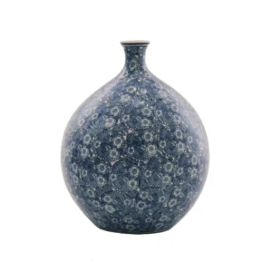 Vase-blue-floral