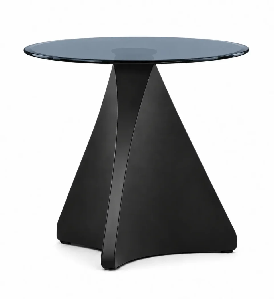 Spin Side Table Smoked Glass