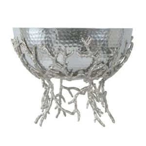 Silver Decorative Aluminum Bowl