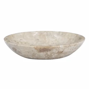 Round Marble Decorative Bowl, Cream