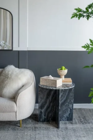 Round Marble Pedestal Bowl, Cream (7)