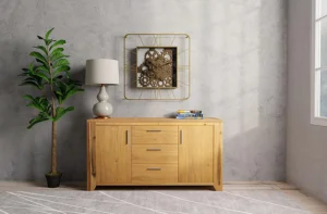 Square Metal and Glass Wall Clock (5)