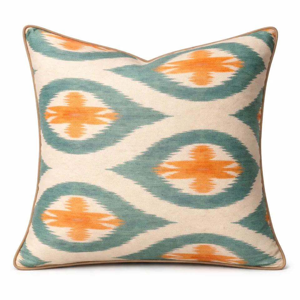 Aegean Ikat Cushion