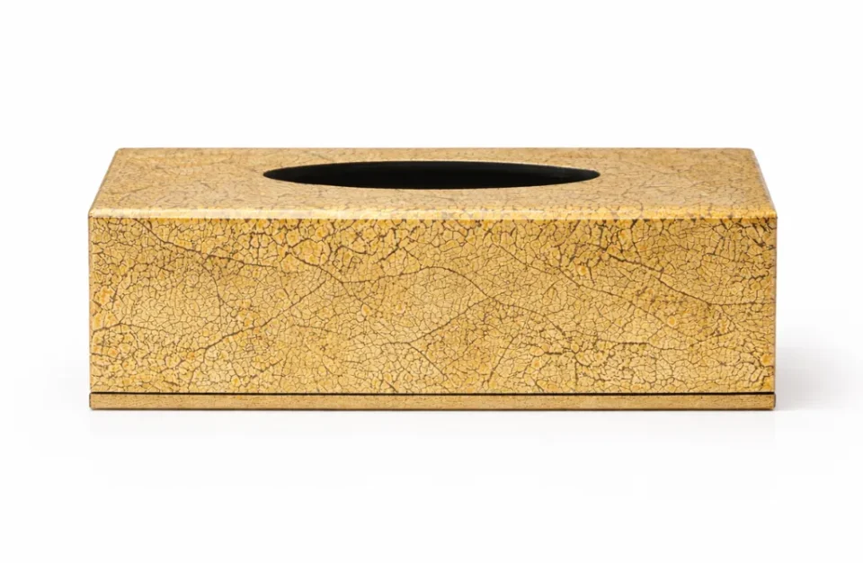 Brown eggshell crackle Tissue Box