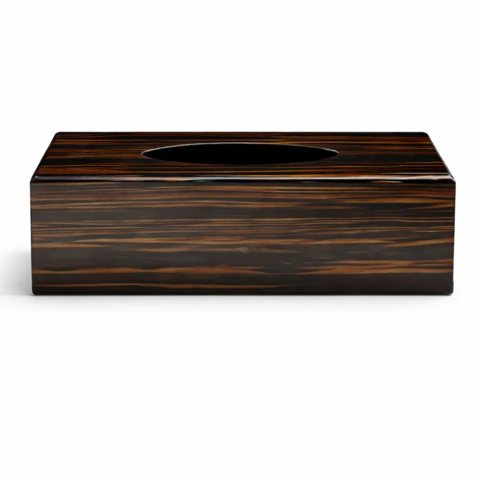 Sebrano wood veener tissue box