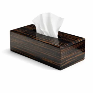 Zebrano Tissue Box – Dark Finish (3)