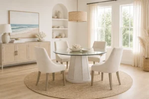 Ivory Upholstered Dining Chair