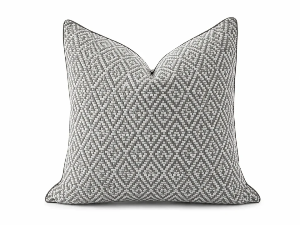Silver Lattice Cushion