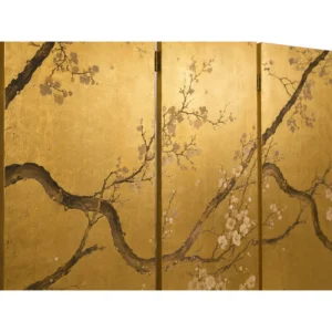 Golden Blossom Room Divider