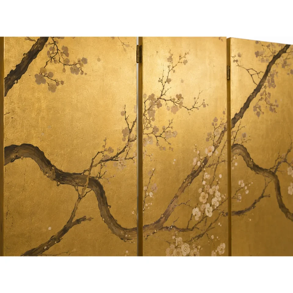 Golden Blossom Room Divider