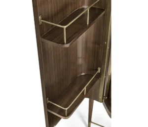 Handpainted on Light Gold Foil Drinks Cabinet (1)