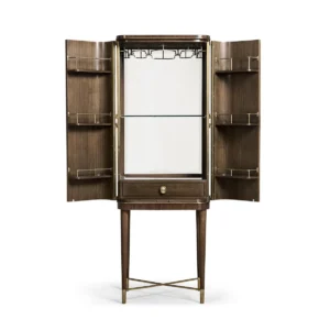 Handpainted on Light Gold Foil Drinks Cabinet (7)