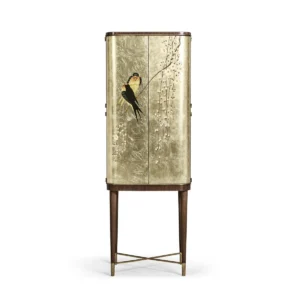 Handpainted on Light Gold Foil Drinks Cabinet (8)