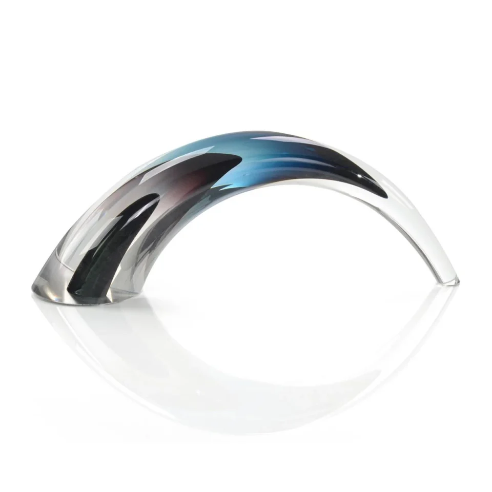 John Richard Handblown Grey - Violet - And Dark Blue Sculpture II