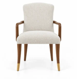 Wooden Upholstered Side Armchair (1)
