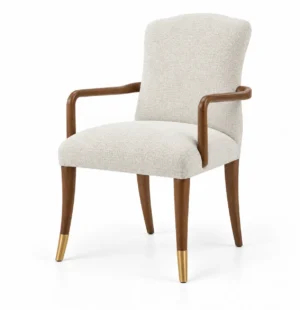 Wooden Upholstered Side Armchair (2)